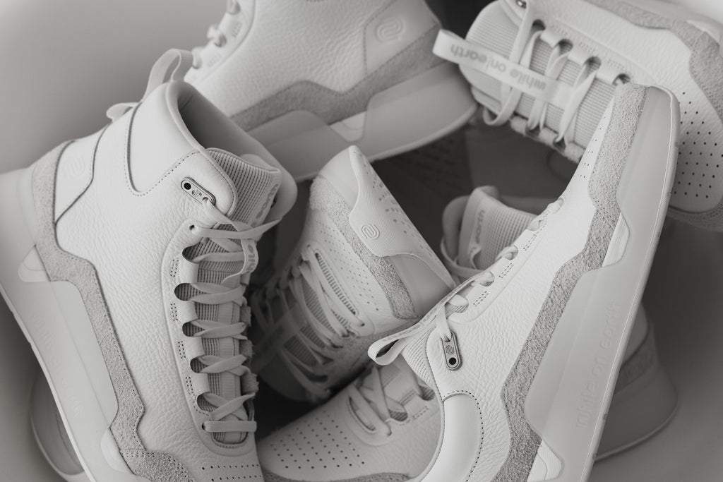 men's high-top leather trainer