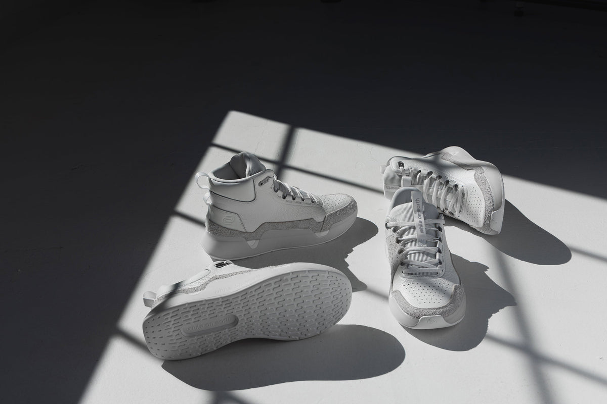 men's high-top leather trainer